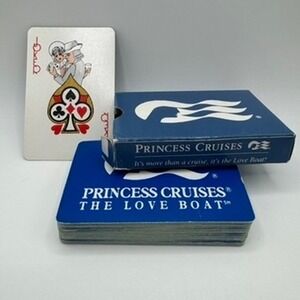 Vtg Princess Cruises The Love Boat Playing Cards Deck Blue White Logo